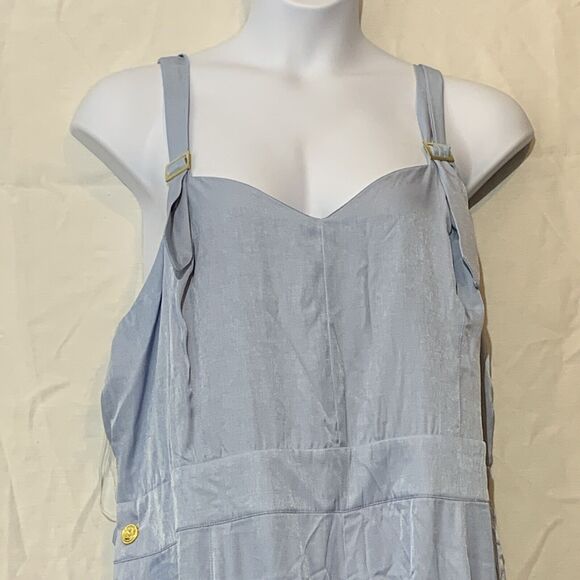 Unique Vintage Chambray Tie Back Overalls Blue Womens 5X 26 - Picture 4 of 6